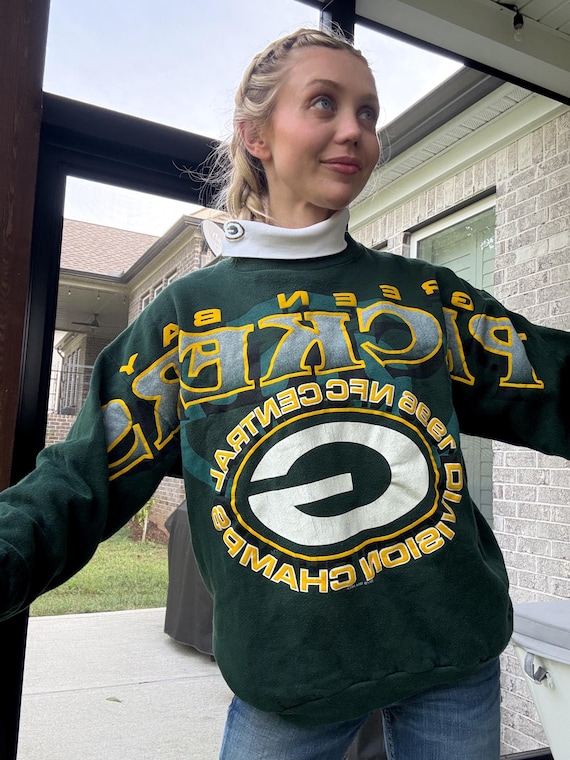 SUPER RARE Vintage 1998 Packers Sweatshirt Letters Across Chest