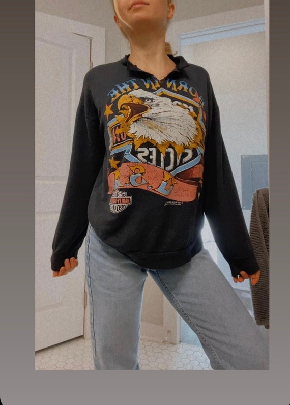 Ultra Rare 1986 Harley Davidson sweatshirt crewnec