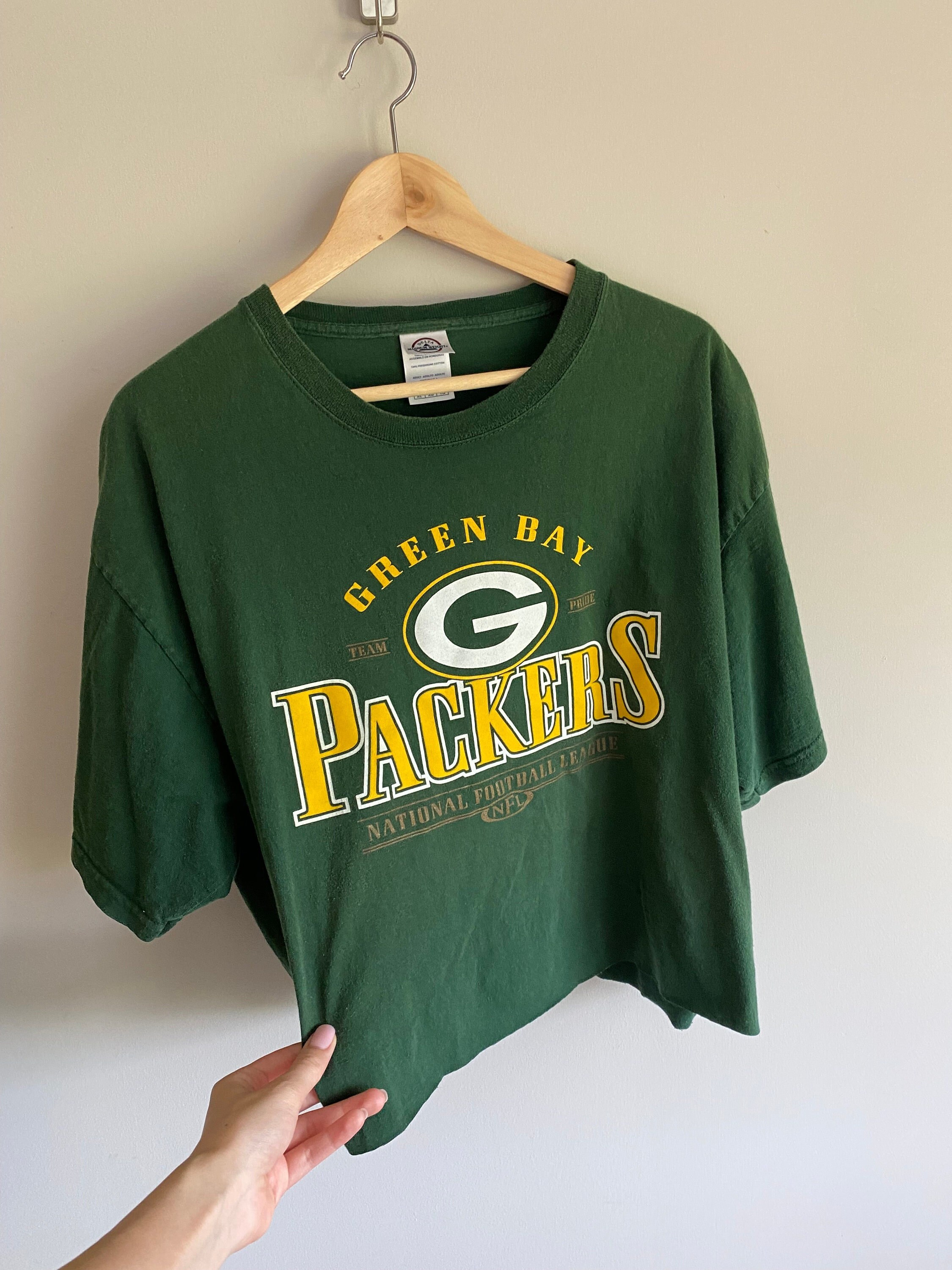 Vintage Y2k Green Bay Packers Custom Crop Top Green and Gold