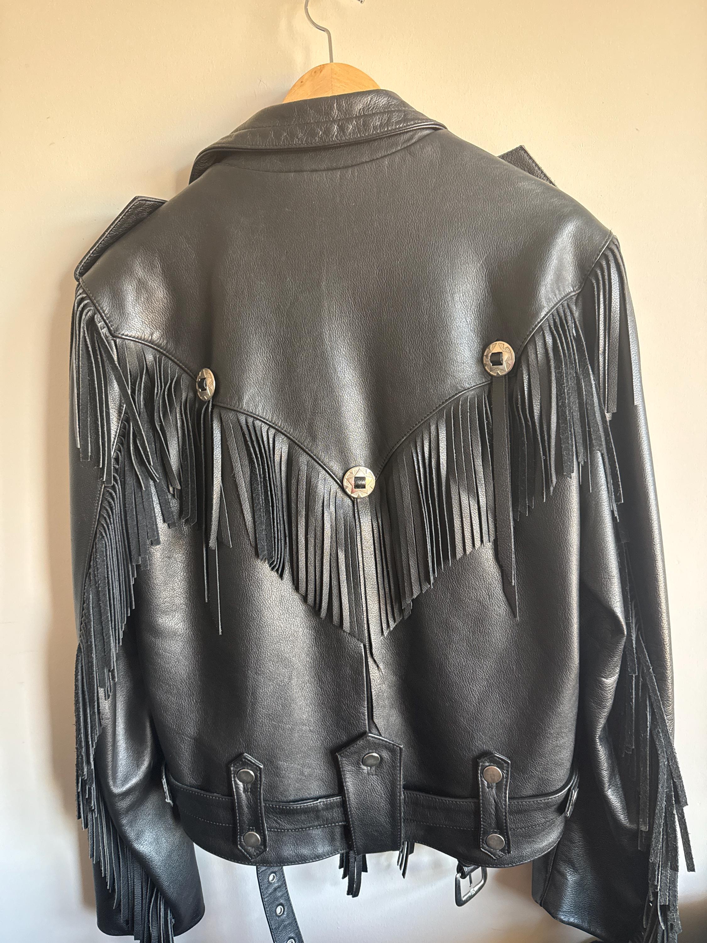 RARE Vintage Leather Fringe Jacket Amazing Classic Beautiful RARE Vintage Leather Fringe Jacket Amazing Classic Beautiful