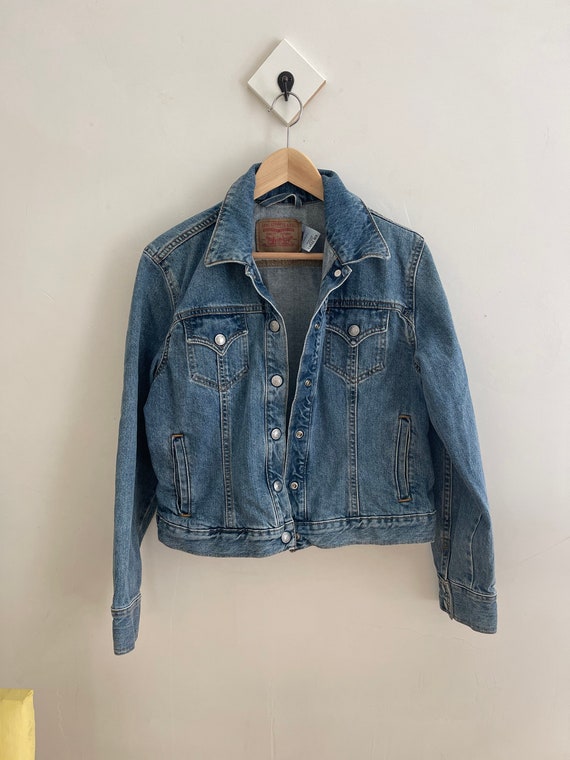 Vintage 90s Levi's jean jacket jacket oversized l… - image 5