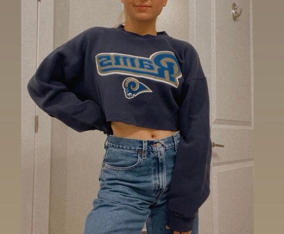 Vintage 90s LA Rams LEE cropped custom dyed crewn… - image 6