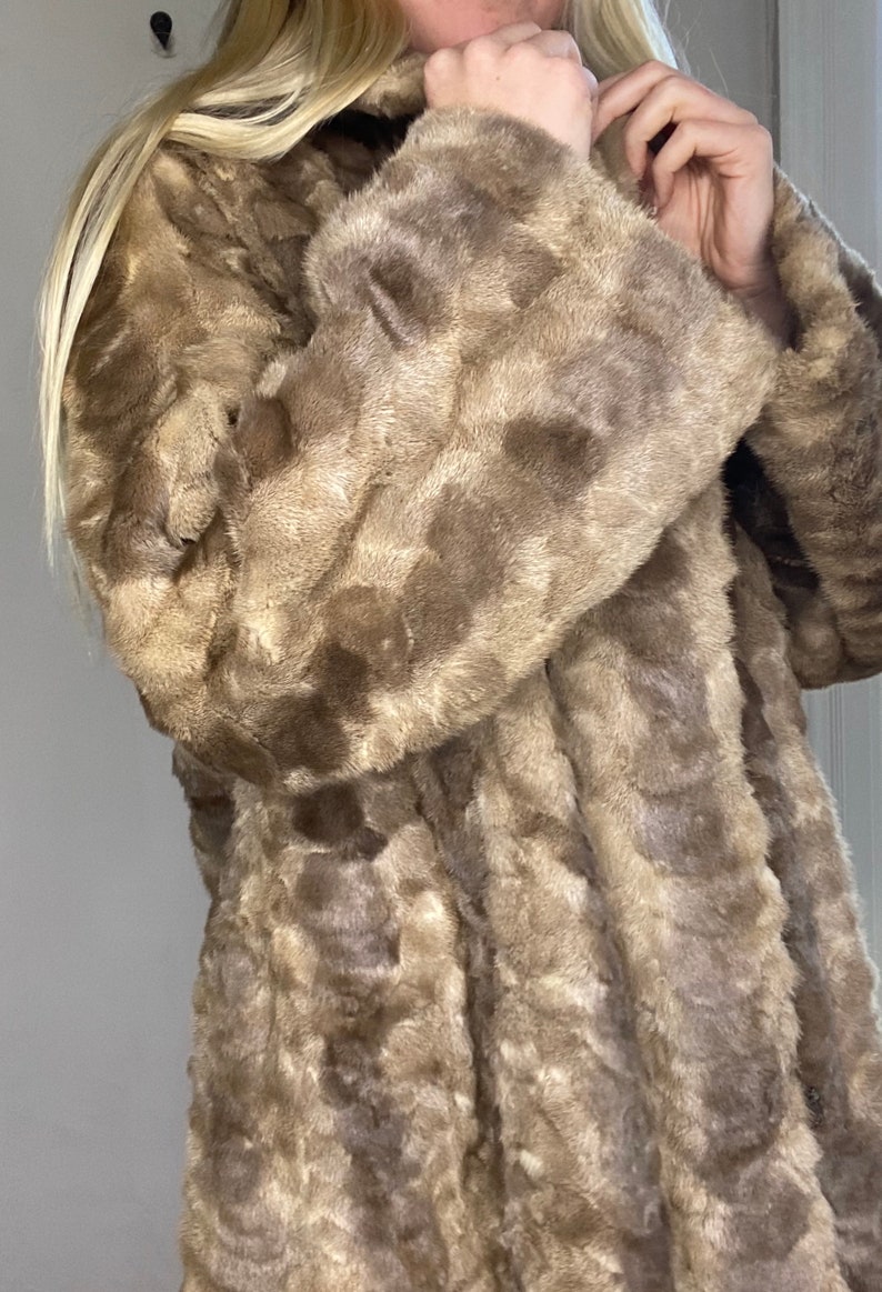 Vintage fur full length mink coat unknown fur classic warm stylish collector beautiful