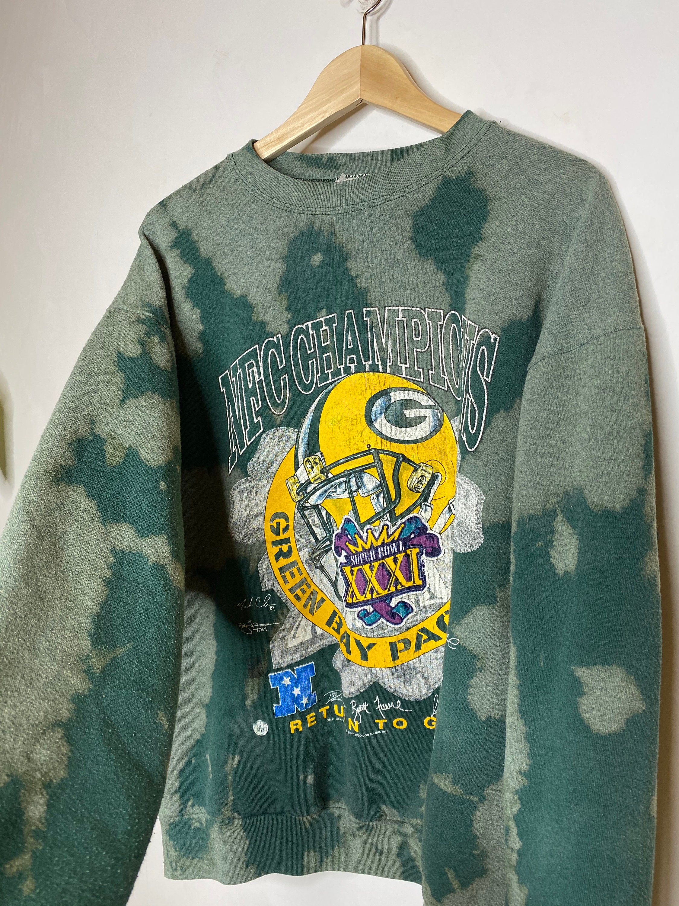 Vintage Green Bay packers custom dyed 1 of 1 90s Champs | Etsy