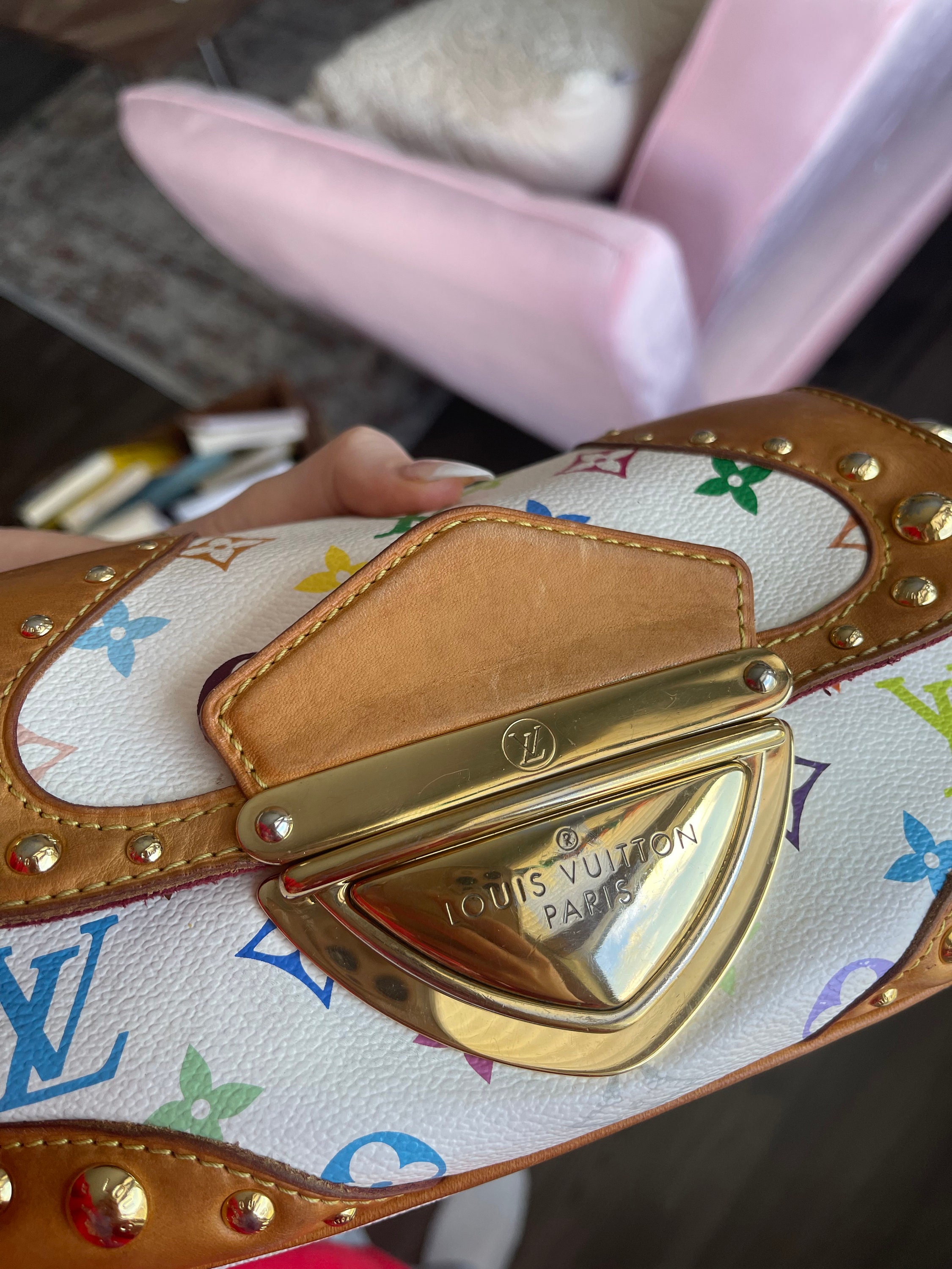 Vintage Louis Vuitton Y2K Marilyn Bag Monogram Colorful White Etsy