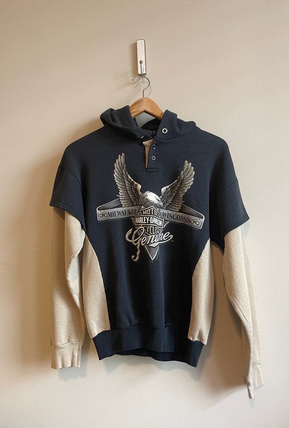Vintage 1980 Harley Davidson Two Tone Sweatshirt Crewneck