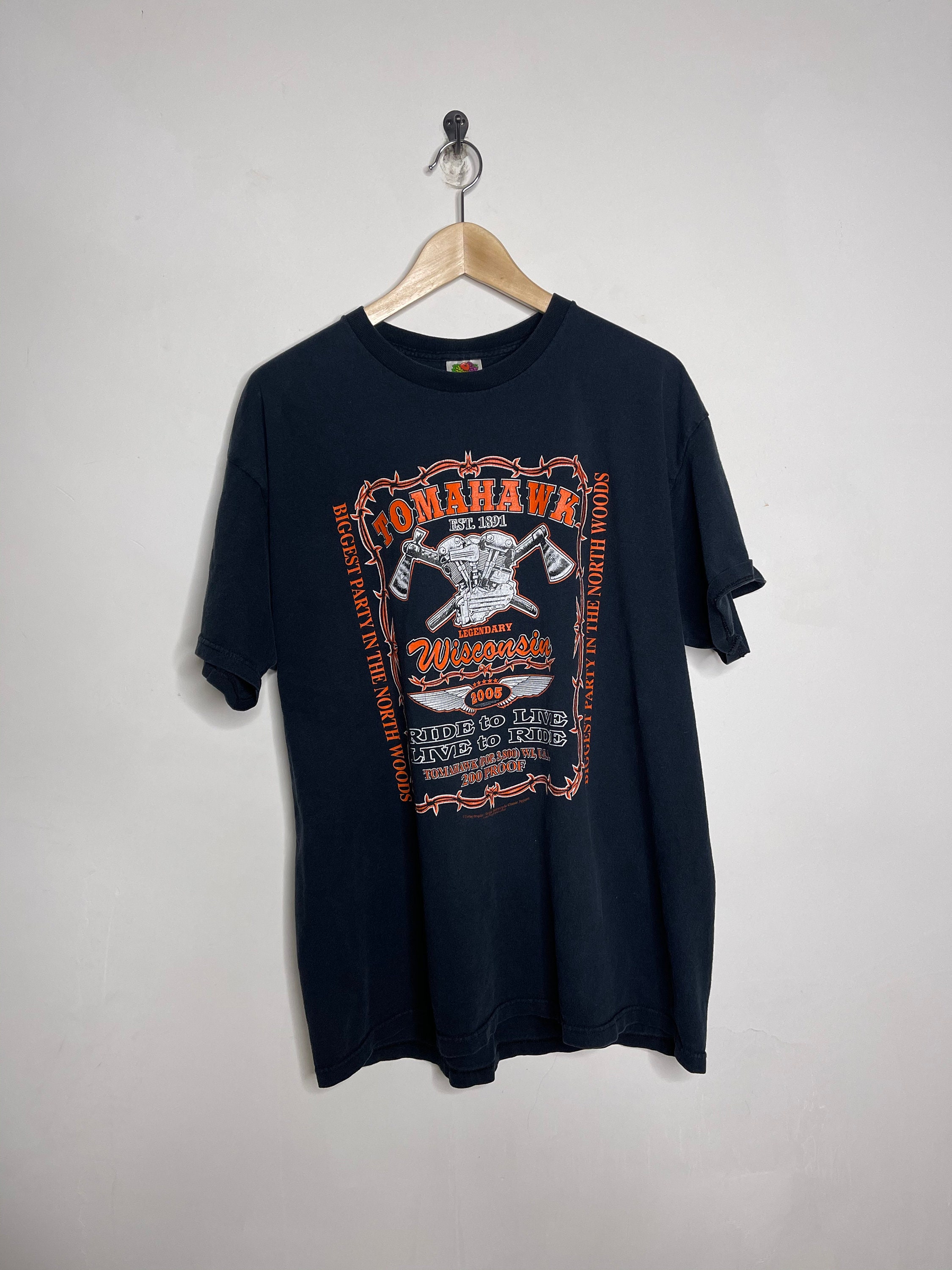 Tomahawk Fall Harley Ride Shirt Wisconsin Worn USA Vintage | Etsy