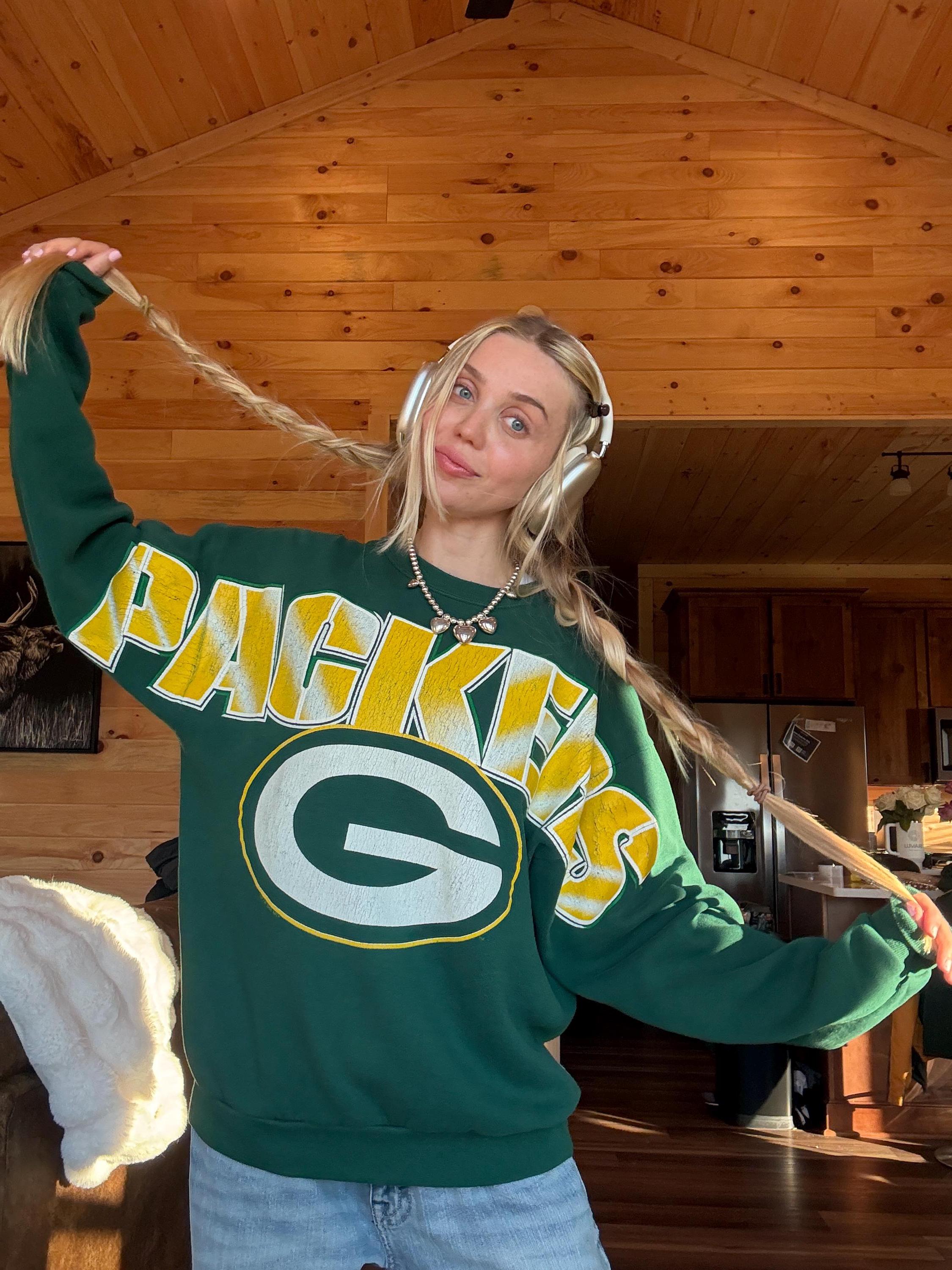 SUPER RARE Vintage 1995 Packers Sweatshirt Letters Across Chest