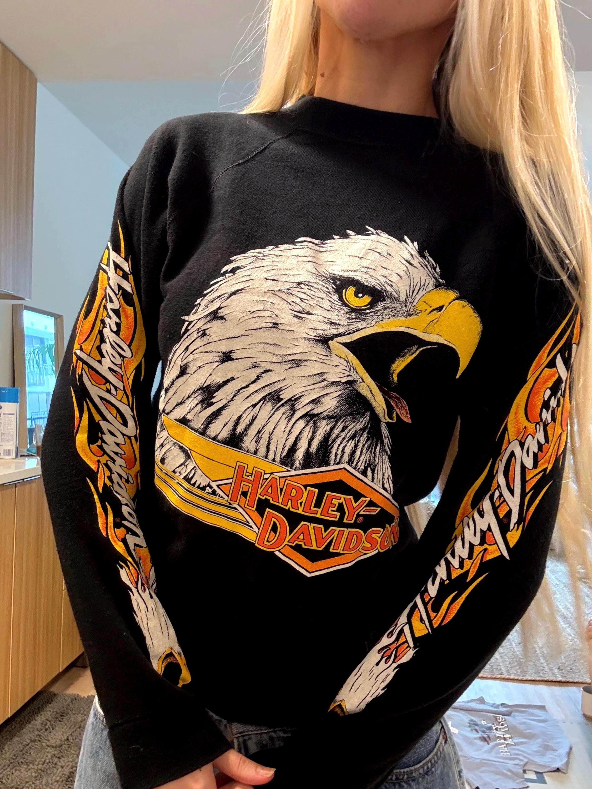 INCREDIBLE 1991 Flames Harley Davidson Motorcycle Flame Black