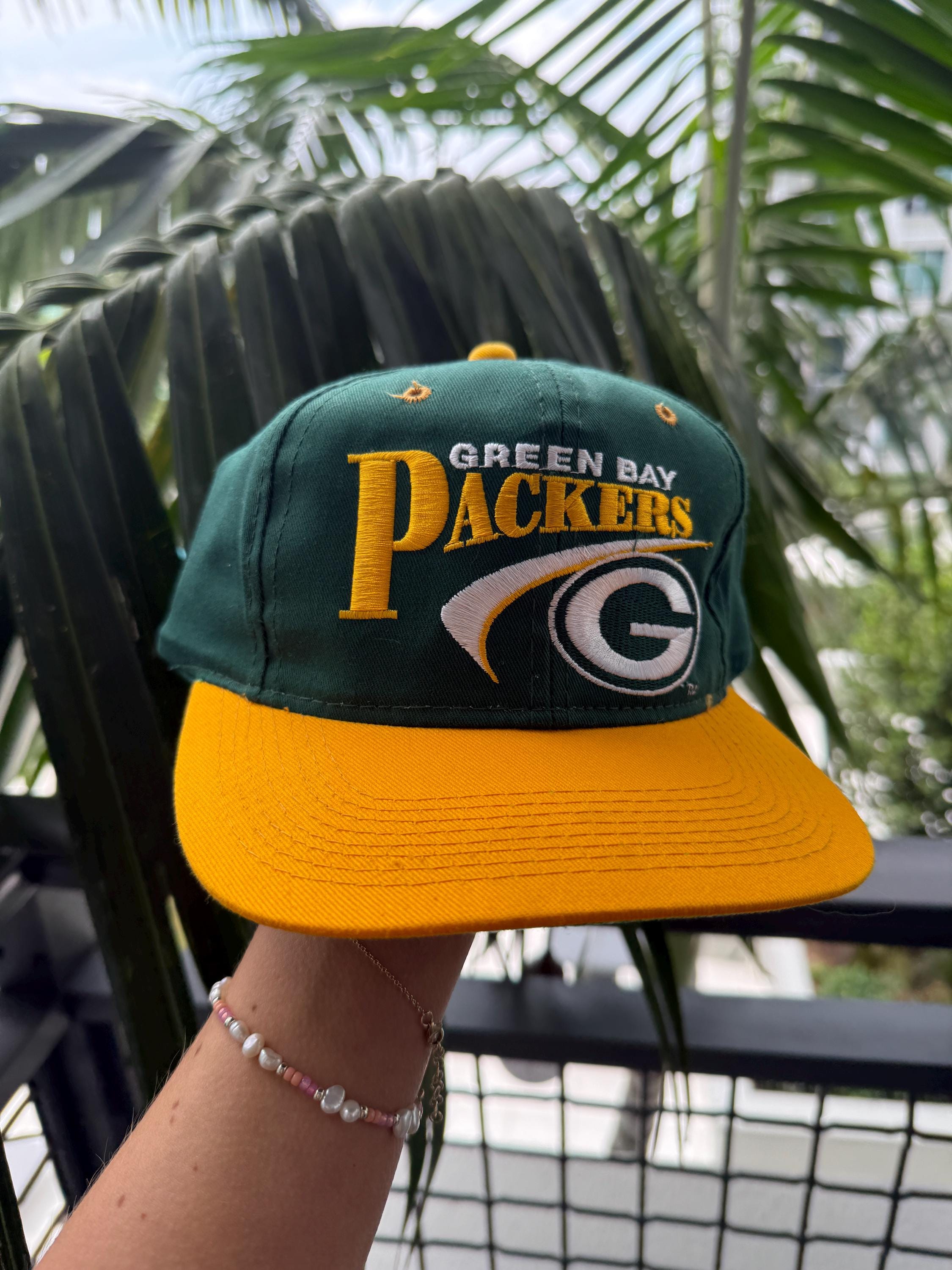Vintage Green Bay Packers Two Tone 90s Lambeau Field Cheesehead