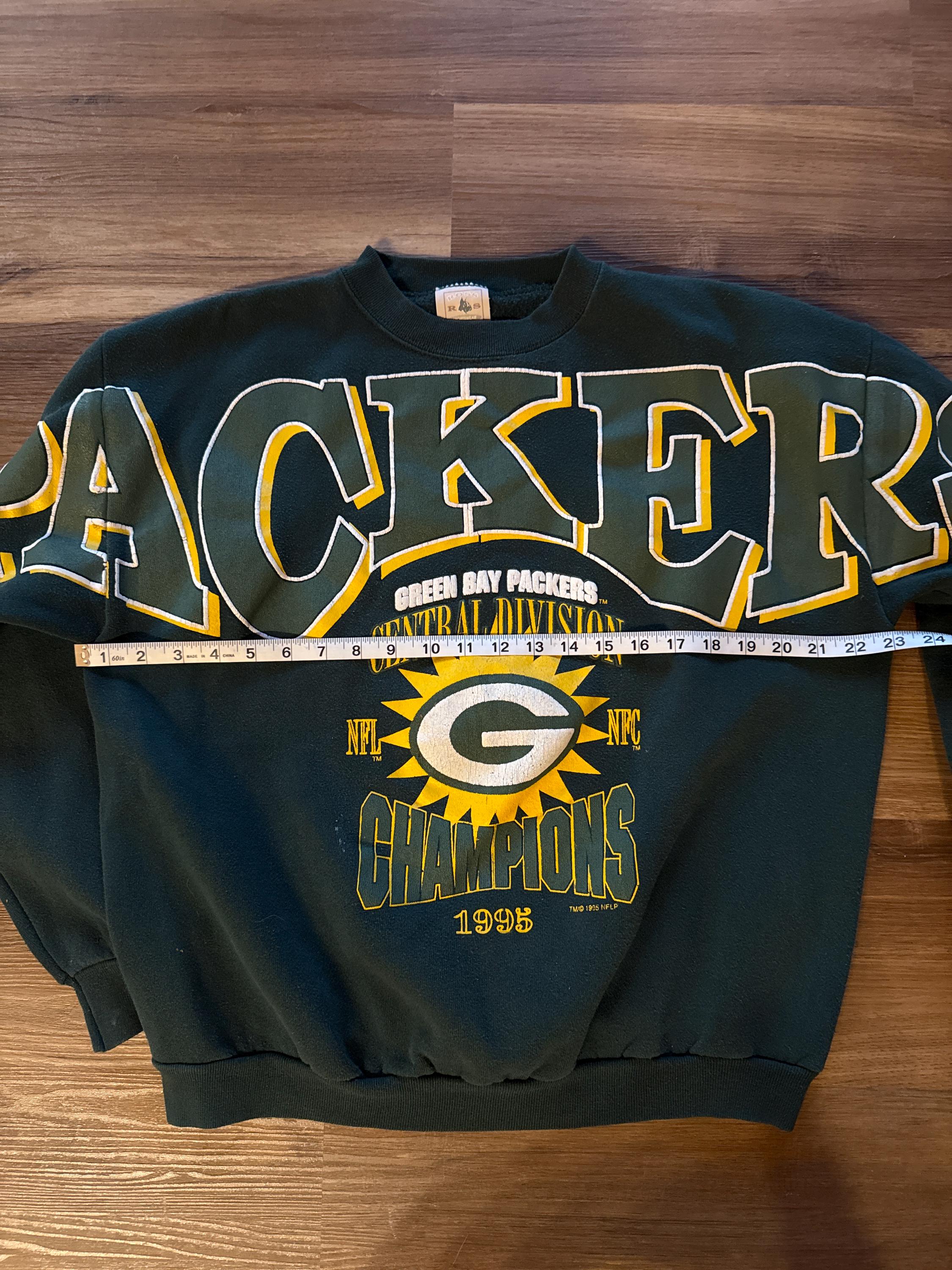 SUPER RARE Vintage 1995 Packers Sweatshirt Letters Across Chest