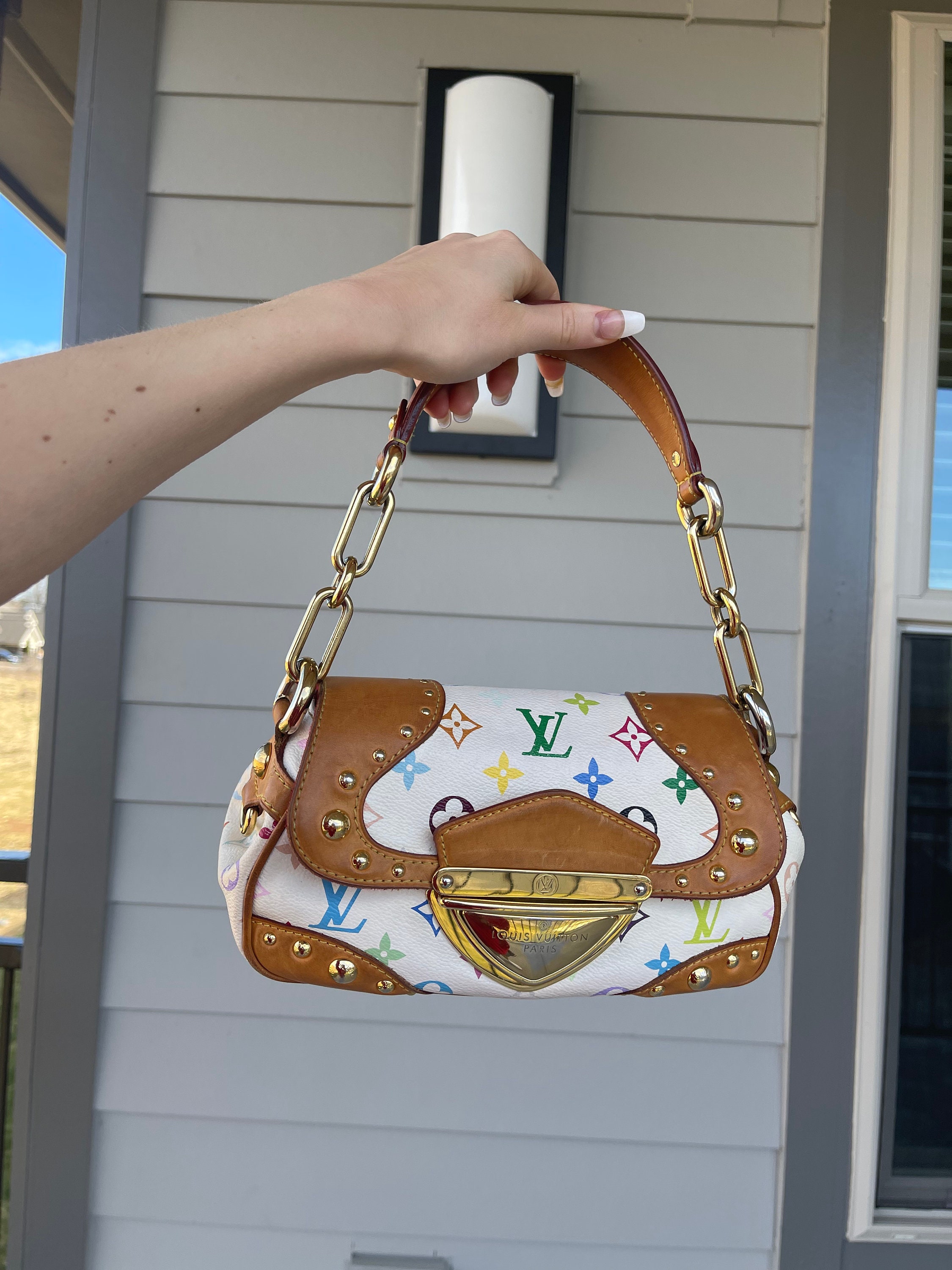 Vintage Louis Vuitton Y2K Marilyn Bag Monogram Colorful White Etsy