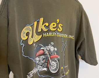 90s Vintage Harley Davidson Eagle T-shirt | Black Harley Davidson
