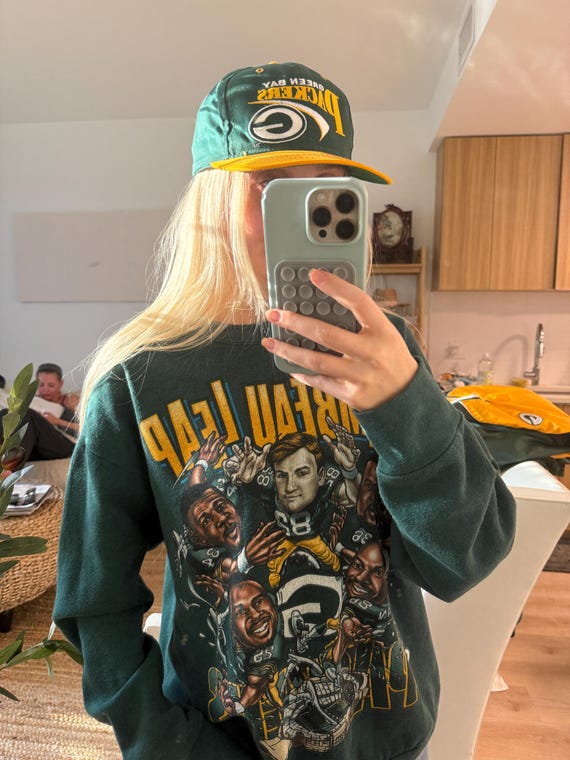 Vintage 1980s Green Bay Packers Sweatshirt Lambeau Leap 1980s