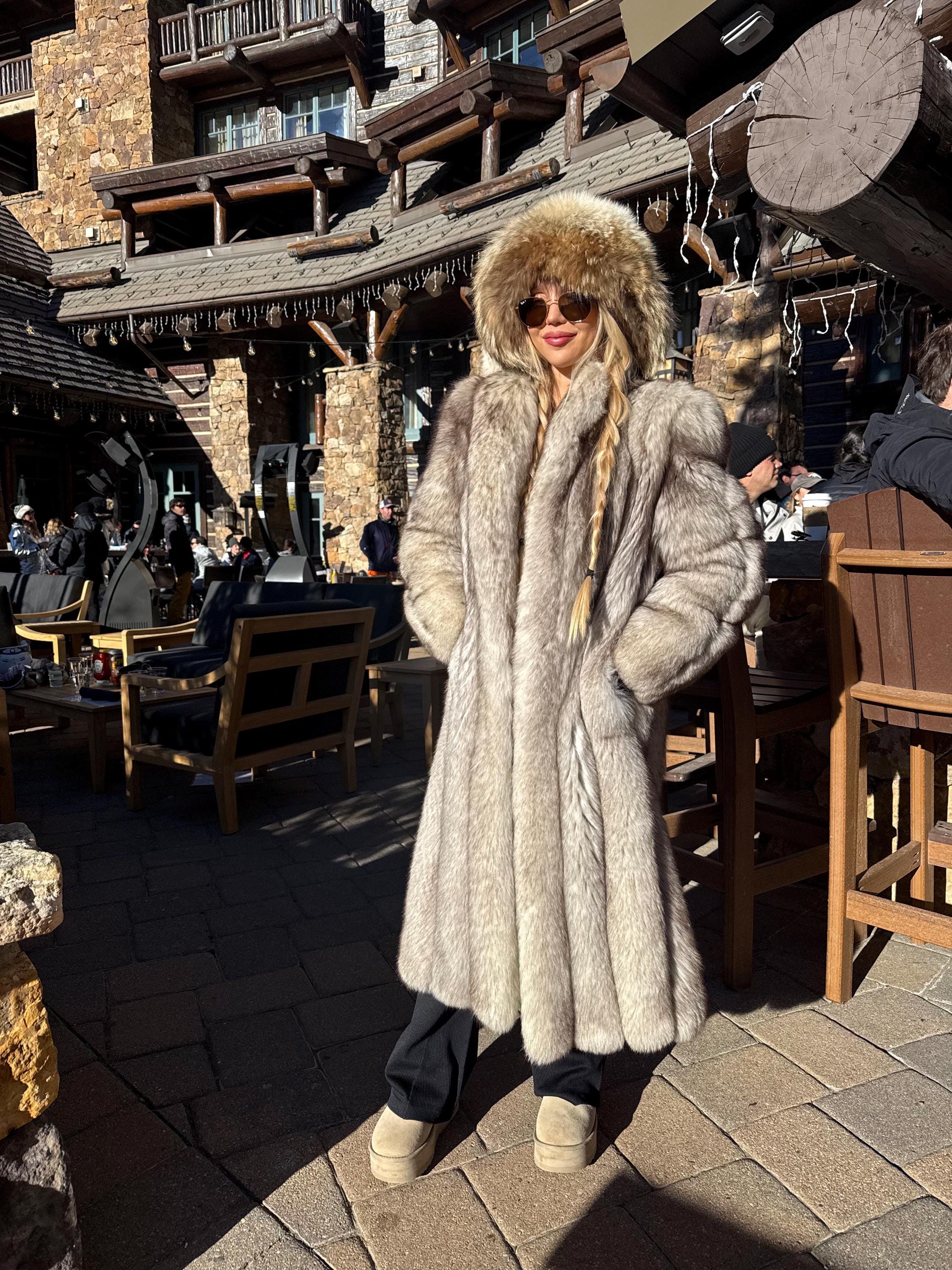 Vintage INSANE Authentic Rare Fox Fur Mob Wife Long Full Length