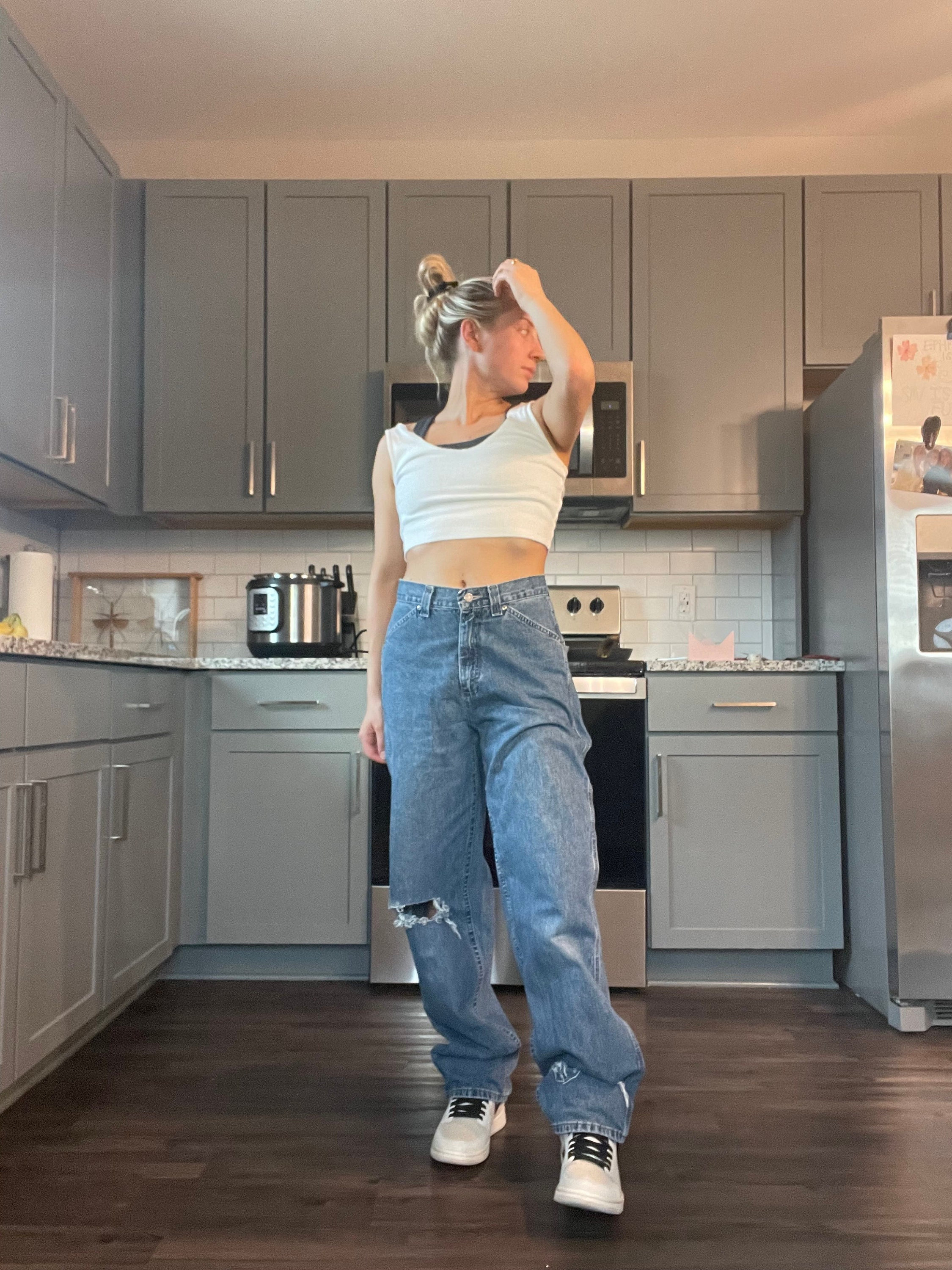 Baggy mom jeans high cheap waisted