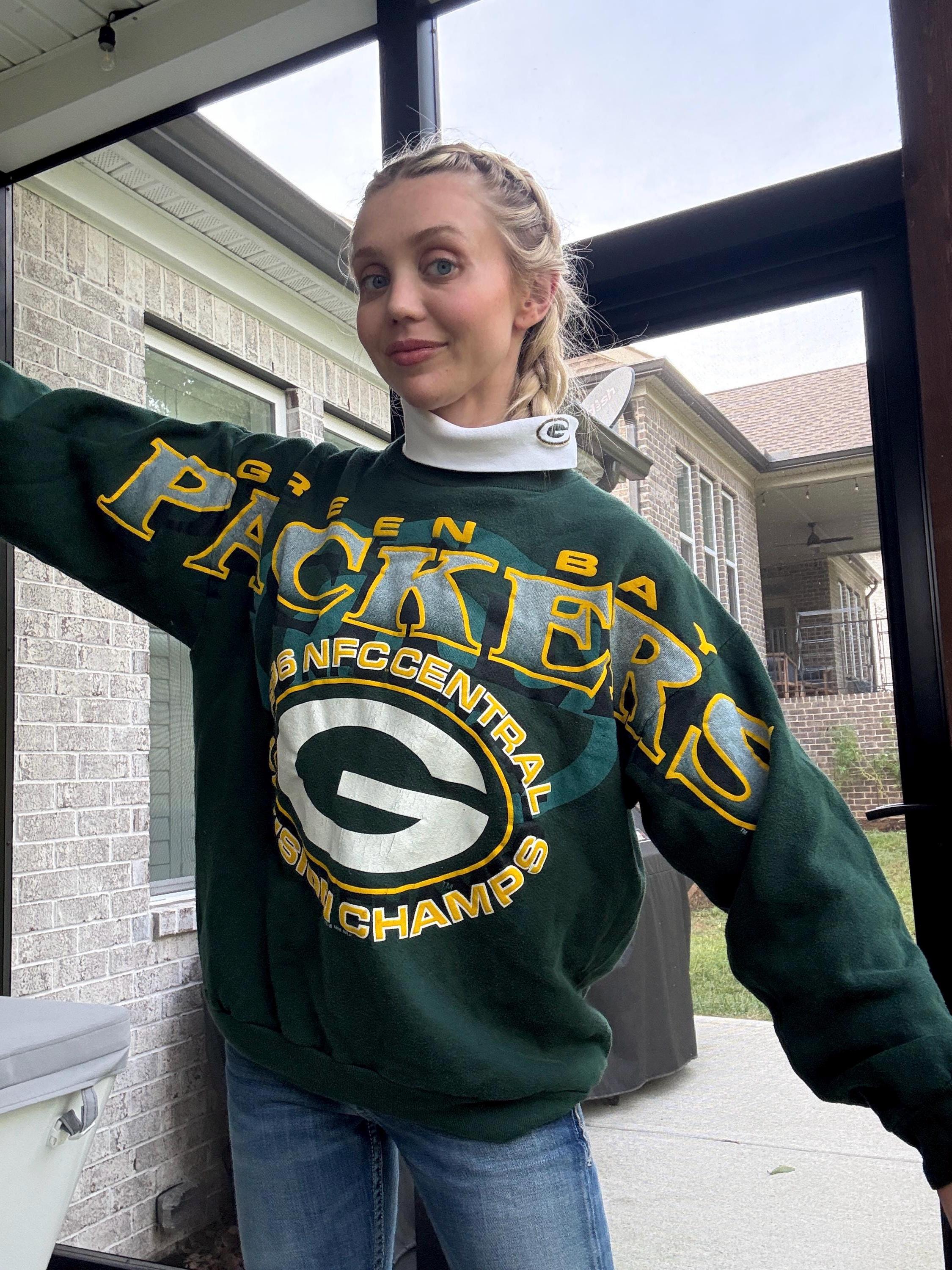 SUPER RARE Vintage 1998 Packers Sweatshirt Letters Across Chest