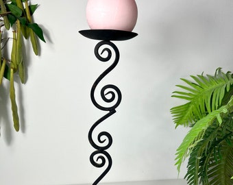 Vintage Medieval Style Swirl Candelabra: Witchy Altar Candlestick