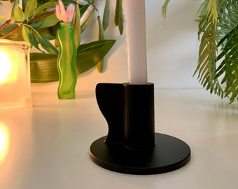 Vintage IKEA PS 1995 Cast Iron Candlestick - Postmodern Y2K Decor