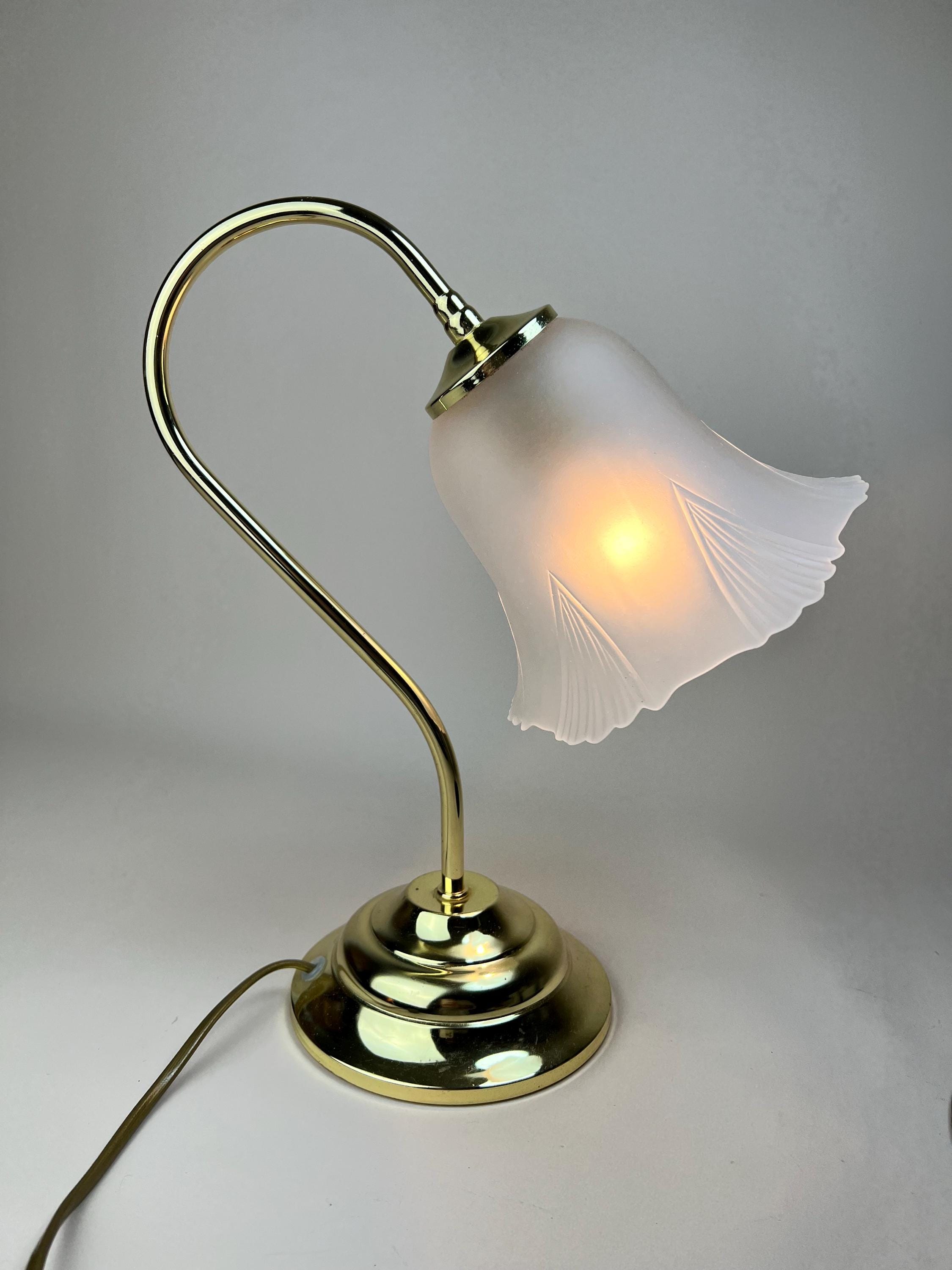 【ぬる】38灯 oldsea Vintage flower brown Vintage Flower Lamp Glass Brass 80s Witch Nature Style Decor
