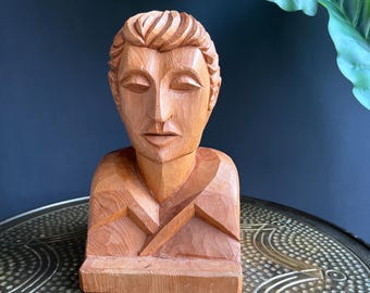 手彫りの木製イノシシの置物、素朴な彫刻アート（4インチ） - Etsy 日本