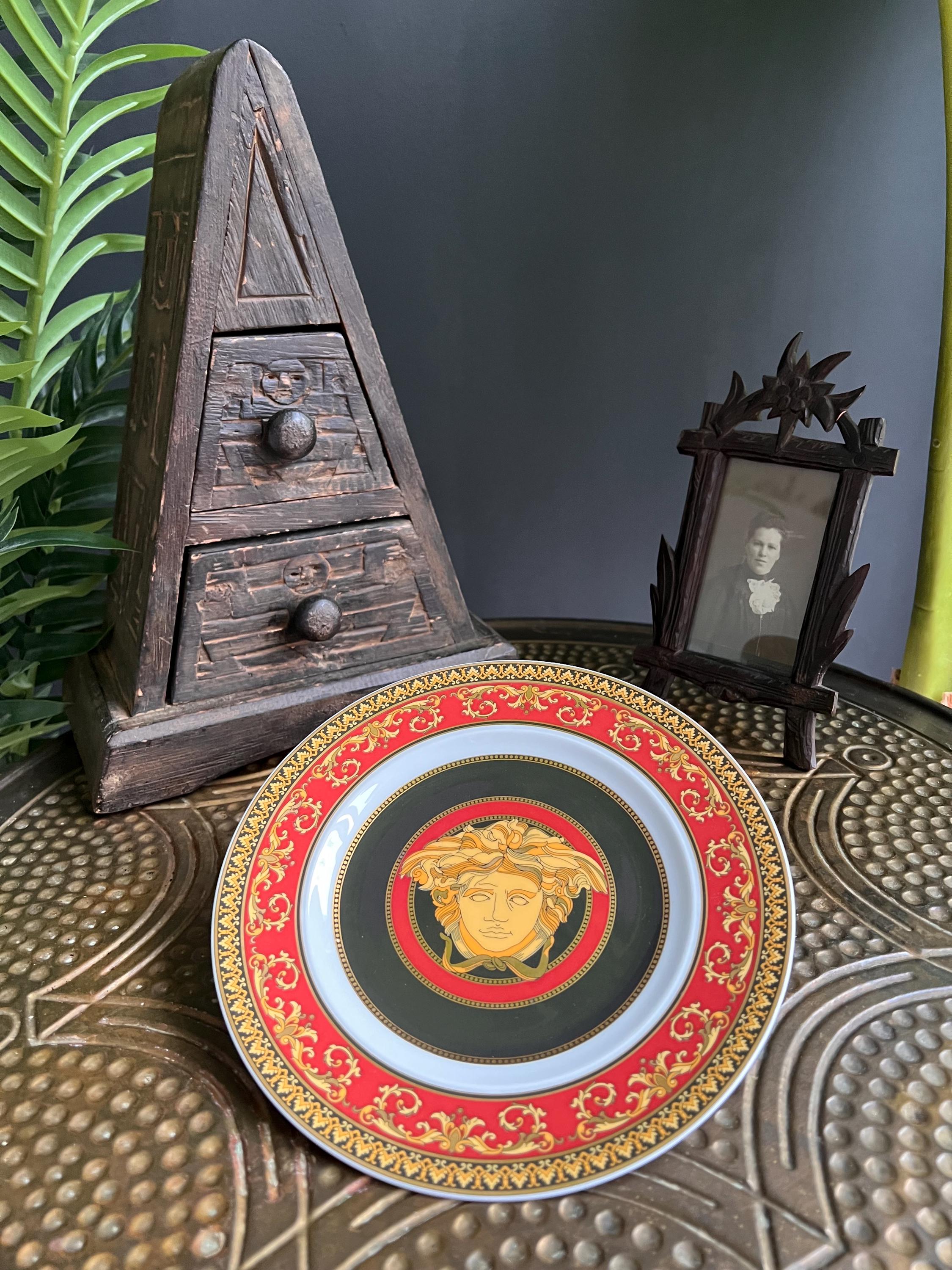 【極美品】VERSACE × Rosenthal メドゥーサ レッド プレート Vintage Rosenthal Versace Medusa Red Wall Plate - Etsy