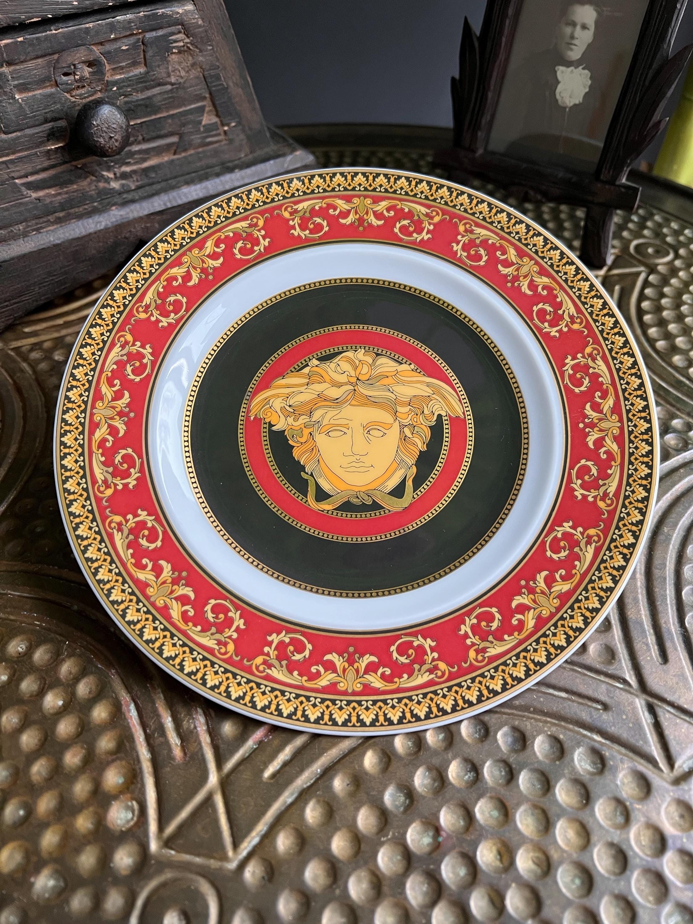 【極美品】VERSACE × Rosenthal メドゥーサ レッド プレート Vintage Rosenthal Versace Medusa Red Wall Plate - Etsy