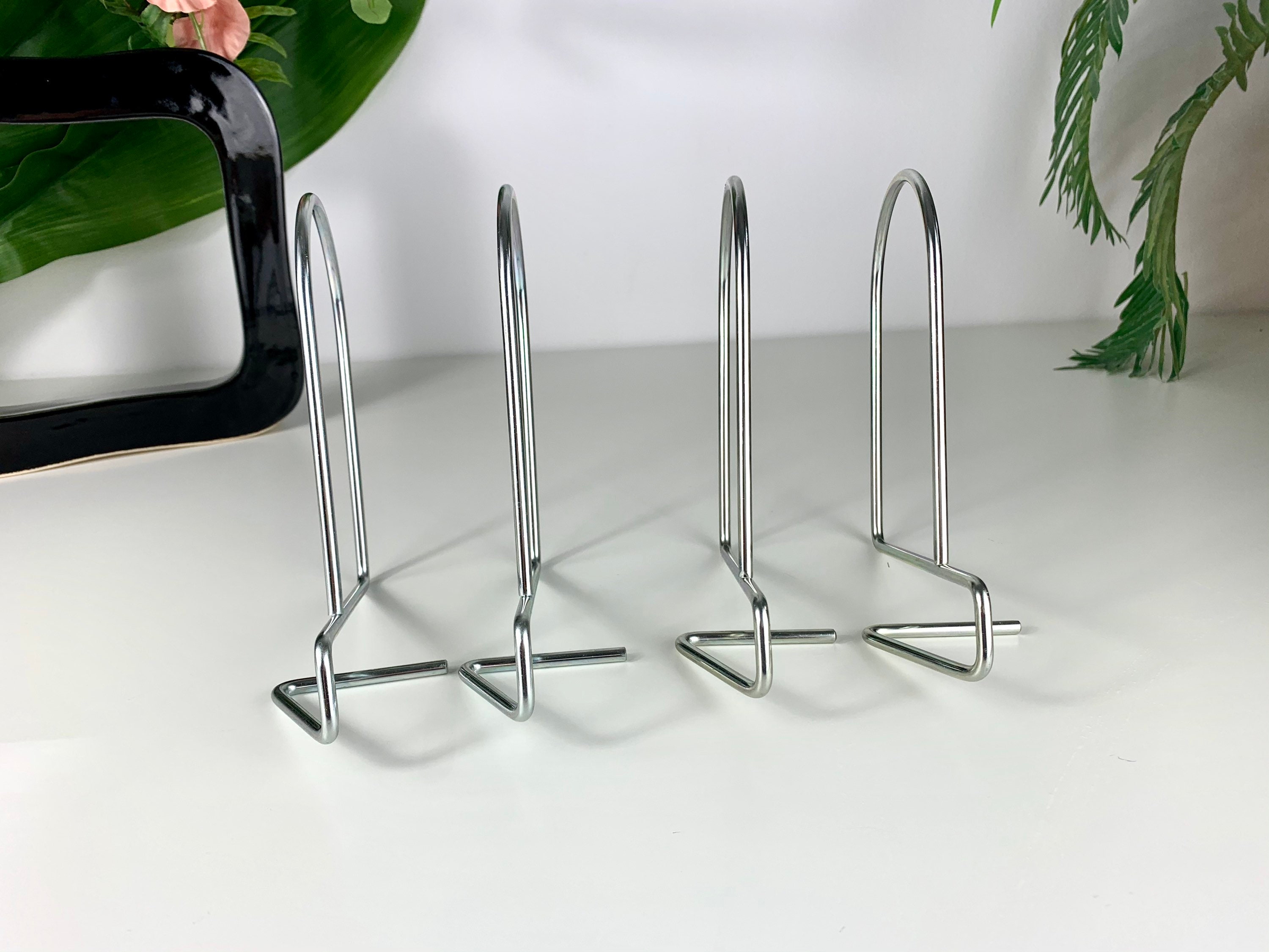 Set of 4 Vintage Chrome Shelf Dividers Etsy