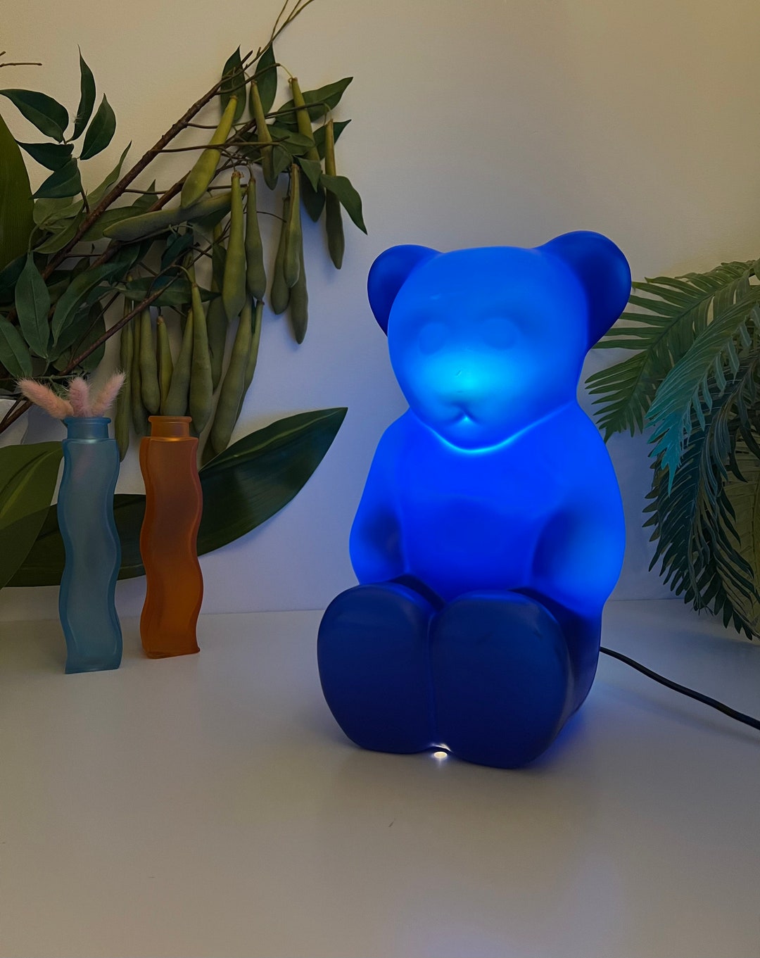 Vintage Blue Lumibär Lamp Teddy Bear Lamp 90s. Etsy