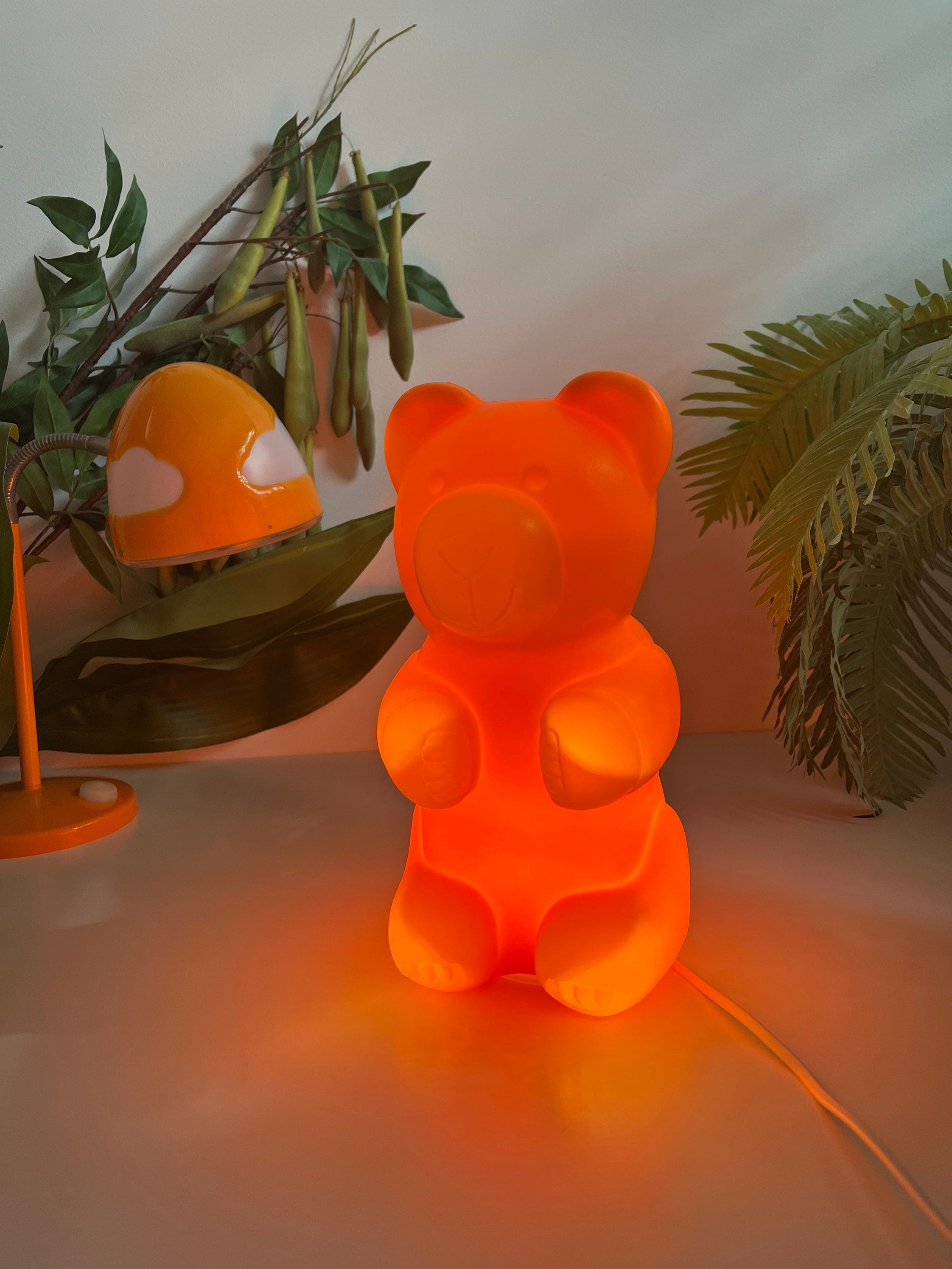 Orange Gummy Bear Lamp 1990s 