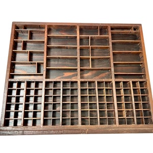 Vintage Extra Large Letterpress Drawer Display Case /Curio Shelf/Dark Academia Decor/Display for Gothic Prints/Crystal Shelf/ Printers Tray