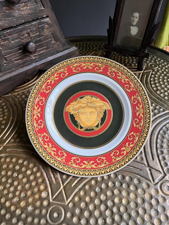 Vintage Rosenthal Versace Medusa Red Wall Plate - Etsy