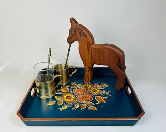 木製馬の民芸品、手作り、ヴィンテージ馬飾りおもちゃ - Etsy 日本