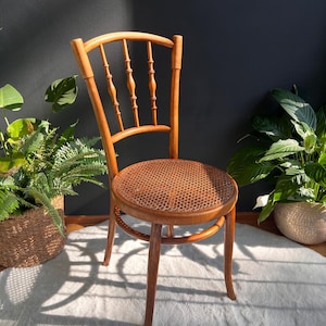 Antique Thonet No. 98 Bentwood Chair | Original Cane Seat | Vienna Secession Era Design