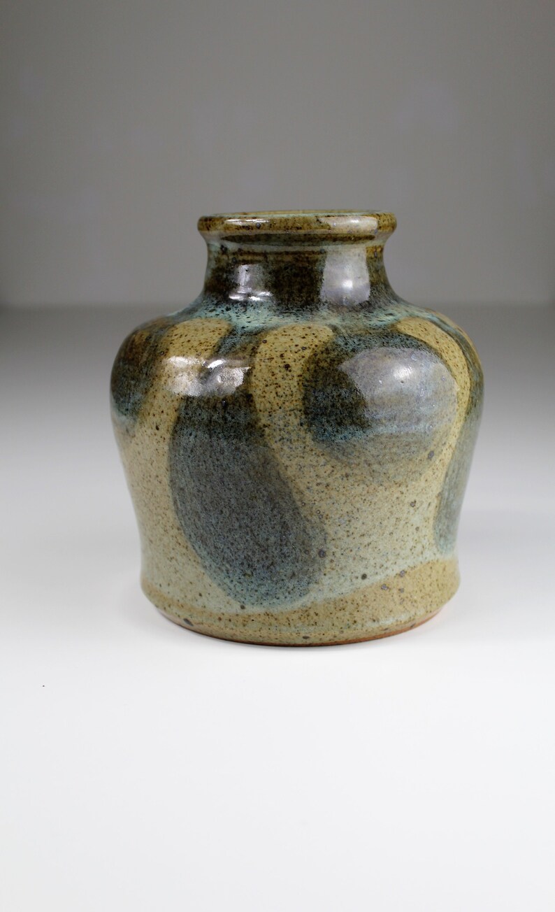 Large Teal Vase Denim Blue Vase Bodo Mans Vase Flower Power Groovy