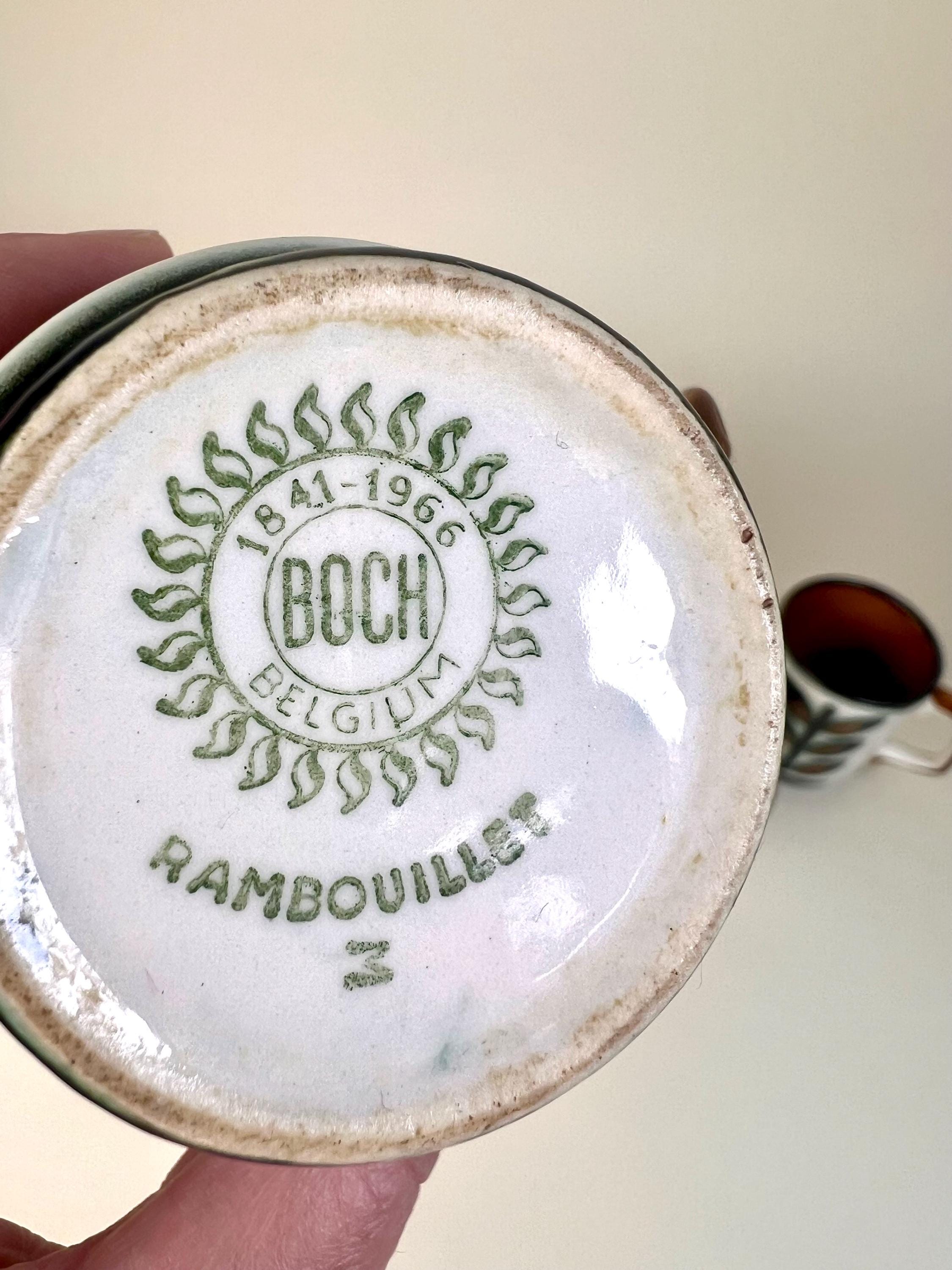 Tasses à café Rambouillet vintage BOCH Belgique MCM, Lot de