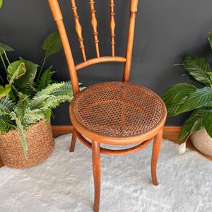 Antique Thonet No. 98 Bentwood Chair | Original Cane Seat | Vienna Secession Era Design