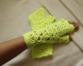 Fingerless gloves, fashion half gloves, handmade gloves, crochet gloves