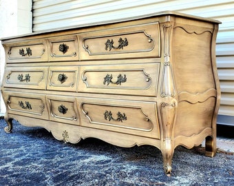 Oversized French Provincial Dresser/ Large Vintage Dresser/ French Provincial Furniture