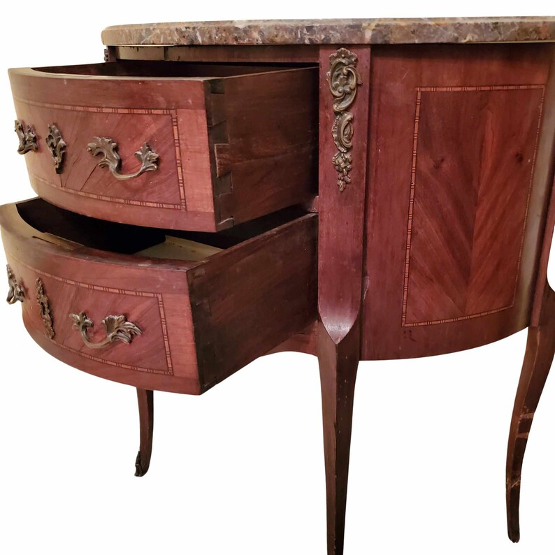 Louis XV Marble Top Tables/ Bombay Style Nightstands/ Bombay Etsy