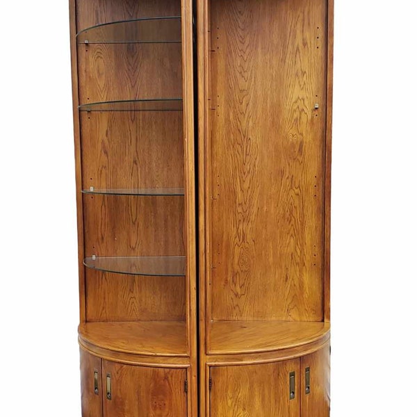 Drexel Heritage Wall Unit Shelving/Vintage Wall Shelves/Passage By Drexel Furniture Pieces/Campaign Style Towers