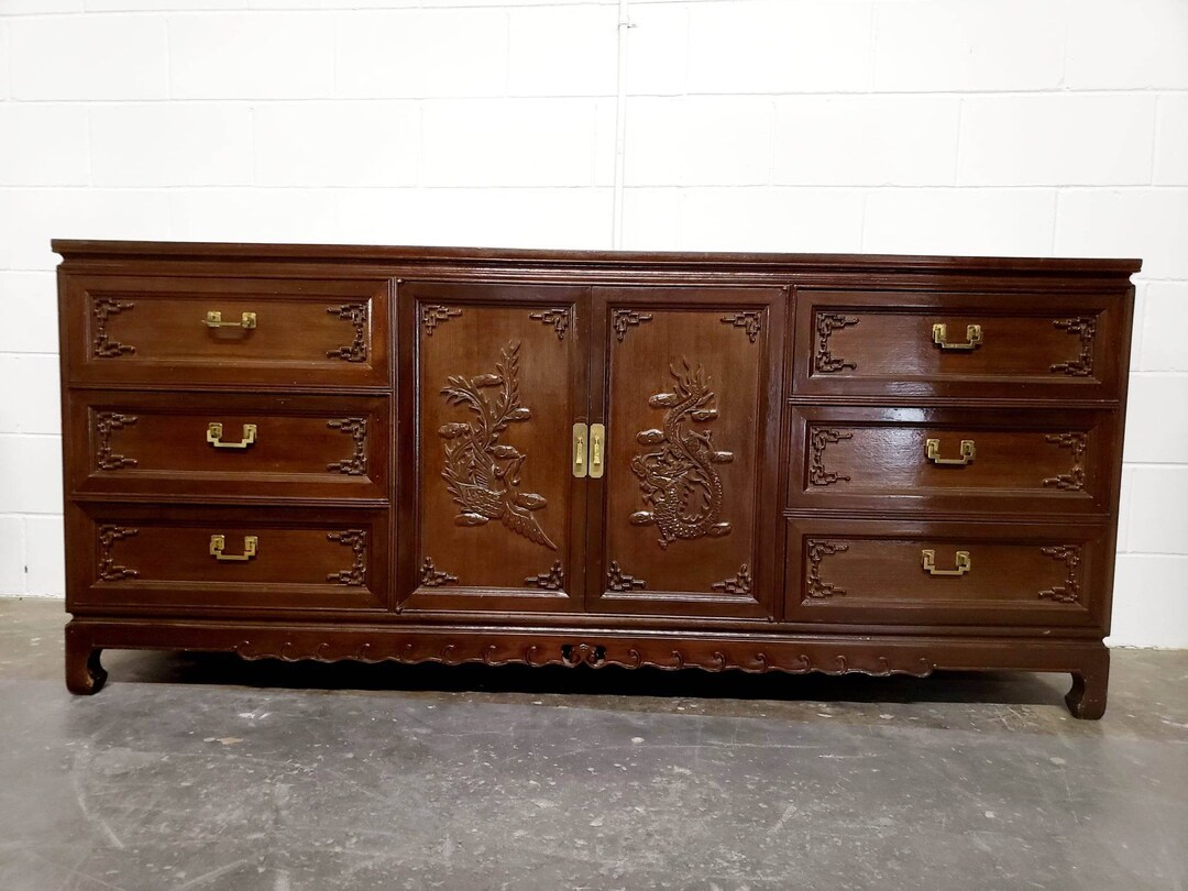 Oriental Style Dresser/vintage Asian Dresser/vintage Asian Etsy