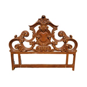 SOLD**SOLD**King Rococo Style Headboard/ Vintage Carved Headboard