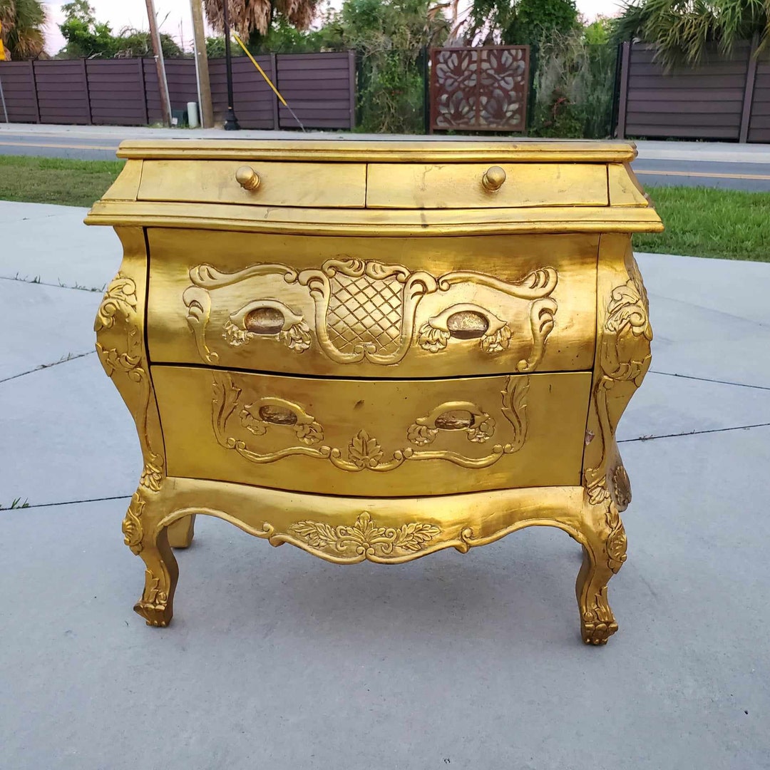 Bombay Chest/ Small Bombay Style Chest/ Gold Bombay Chest Etsy