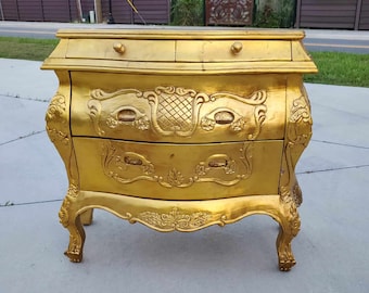 Bombay Chest/ Small Bombay Style Chest/ Gold Bombay Chest