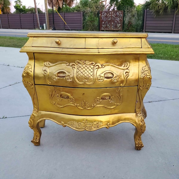 Bombay Chest/ Small Bombay Style Chest/ Gold Bombay Chest