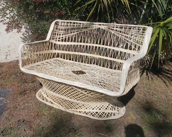 Mid-Century Russell Woodard Spun Fiberglass Settee