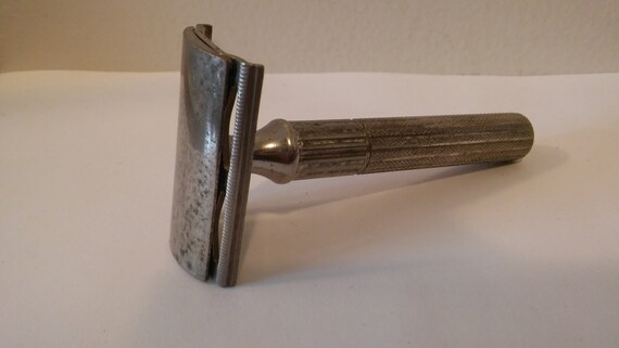 Vintage Gillette Early Fat Handle Tech De Safety Razor Etsy