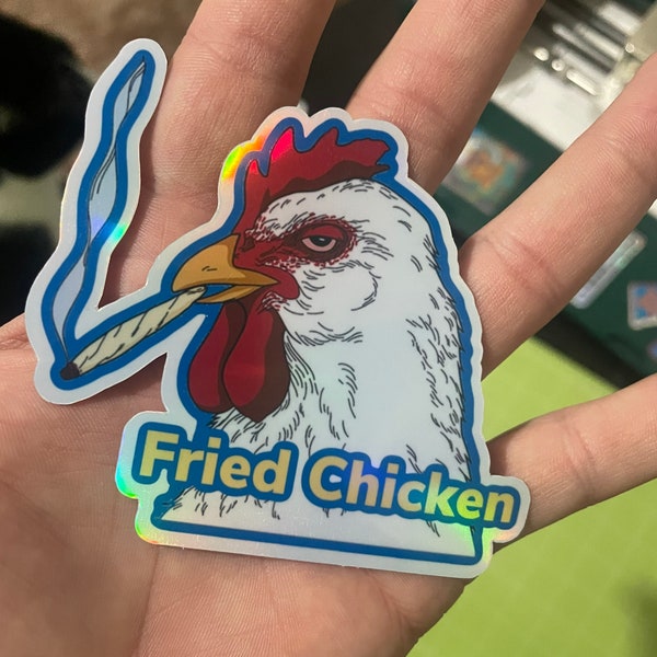 Fried chicken 3in die cut sticker
