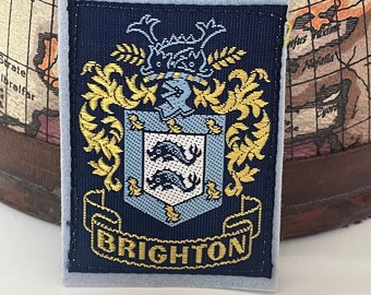 Vintage Patch BRIGHTON East Sussex Coat of Arms Souvenir Sew On Cloth Badge